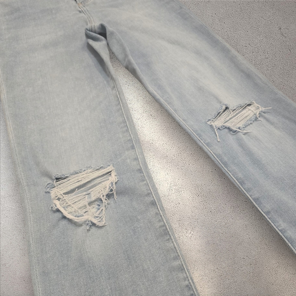 Express High Waist Ripped 90s Slim Jeans Size 4 Long - Picture 3 of 11